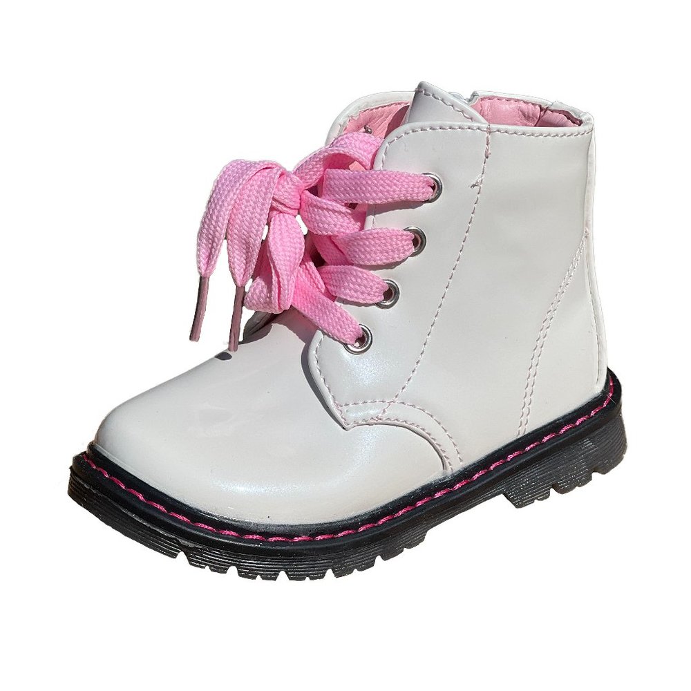 Girls Beautiful Ankle Boots For Winter With Lace up and Zipper Closure